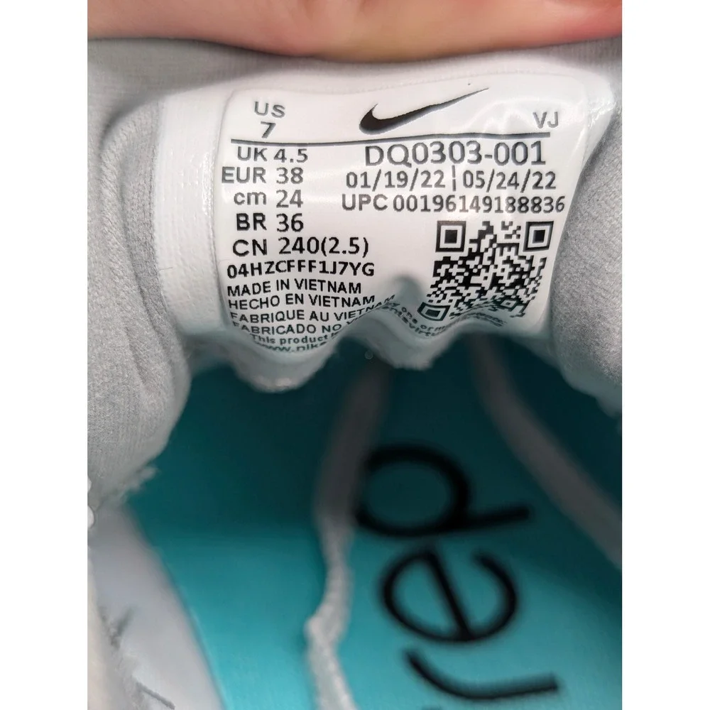 Nike SuperRep Cycle 2 Women's Gray Training Shoes US 7 Turquoise Pink CW2317-002